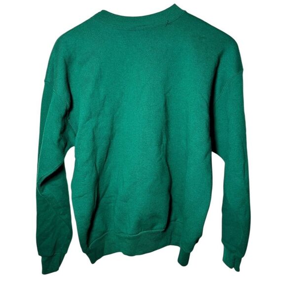 Vintage 90s Peanut Butter And Jelly Halloween Scarecrow Green Sweatshirt Medium - Picture 4 of 4